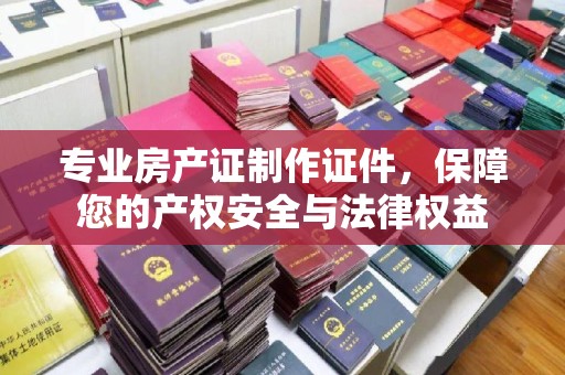 江陵专业房产证制作证件，保障您的产权安全与法律权益