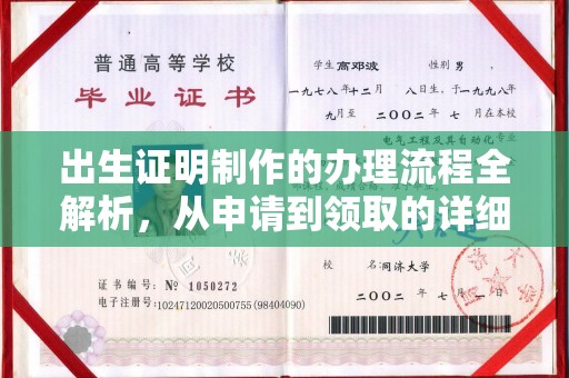 大寮出生证明制作的办理流程全解析，从申请到领取的详细指南